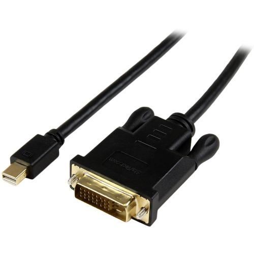 StarTech.com 6 ft Mini DisplayPort to DVI Active Adapter Converter Cable - mDP to DVI 1920x1200 - Black - Connect a Mini DisplayPort-equipped PC or MAC to a DVI display, with an active 6ft cable - Mini Displayport to DVI - Mini DisplayPort to DVI Adapter