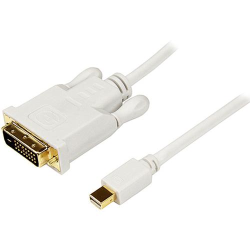 StarTech.com 6 ft Mini DisplayPort to DVI Adapter Converter Cable - Mini DP to DVI 1920x1200 - White - 6 ft DVI/Mini DisplayPort Video Cable for Ultrabook, Notebook, TV, Video Device, Monitor, Projector, MacBook - First End: 1 x Mini DisplayPort Male Dig