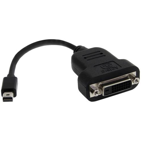 StarTech.com Mini DisplayPort to DVI Adapter - 1080p - Single Link - Active - Mini DP (Thunderbolt) to DVI Monitor Adapter - Connect a DVI monitor to a single-mode DisplayPort output from your computer - mini displayport to dvi active - Comparable to 332