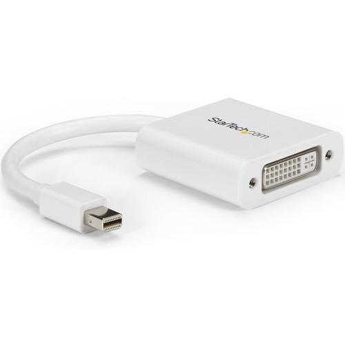 StarTech.com Mini DisplayPortÂ® to DVI Video Adapter Converter - White - Connect a DVI display to a Mini-DisplayPort-equipped PC or Mac computer - Mini displayport to hdmi adapter - Comparable to MB5MB570Z/A70Z/B / MB570LL/B - mini displayport to hdmi con