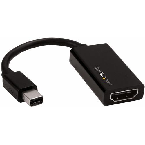 StarTech.com Mini DisplayPort to HDMI Adapter - 4K mDP to HDMI Converter - UHD 4K 60Hz - Connect your mDP computer to an HDMI display using this converter, which supports UHD resolutions up to 4K at 60Hz - Works with Mini DisplayPort computers like Surfa