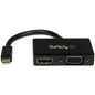 StarTech.com Travel A/V Adapter: 2-in-1 Mini DisplayPort to HDMI or VGA Converter - Connect a Mini DisplayPort-equipped PC or Mac to an HDMI or VGA display - Mini Displayport to HDMI - Mini DisplayPort to VGA - Mini DP to HDMI - Mini DP to VGA - MacBook