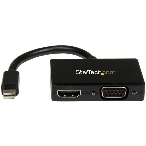 StarTech.com Travel A/V Adapter: 2-in-1 Mini DisplayPort to HDMI or VGA Converter - Connect a Mini DisplayPort-equipped PC or Mac to an HDMI or VGA display - Mini Displayport to HDMI - Mini DisplayPort to VGA - Mini DP to HDMI - Mini DP to VGA - MacBook