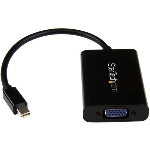 StarTech.com Mini DisplayPort to VGA Adapter with Audio - Mini DP to VGA Converter - 1920x1200 - Connect your Mac or PC to a VGA display and a discrete 3.5mm audio output - Mini DisplayPort to VGA - mDP to VGA - Mini DP to VGA Converter - Mini DisplayPor
