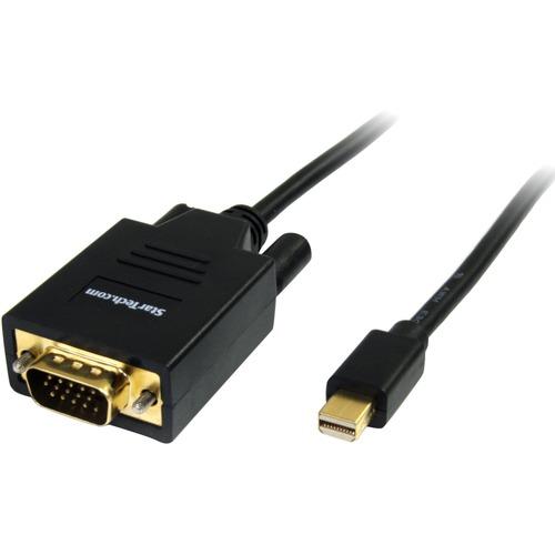 StarTech.com 6 ft Mini DisplayPort to VGA Cable - M/M - HD-15 Male VGA - Mini DisplayPort Male - 6ft - Black