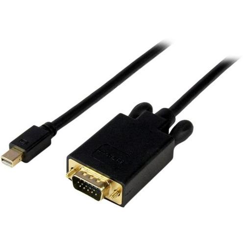 StarTech.com 6 ft Mini DisplayPort to VGAAdapter Converter Cable - mDP to VGA 1920x1200 - Black - 6 ft Mini DisplayPort/VGA Video Cable for PC, Monitor, Projector, Desktop Computer, Notebook, Ultrabook, Video Device, TV - First End: 1 x Mini DisplayPort