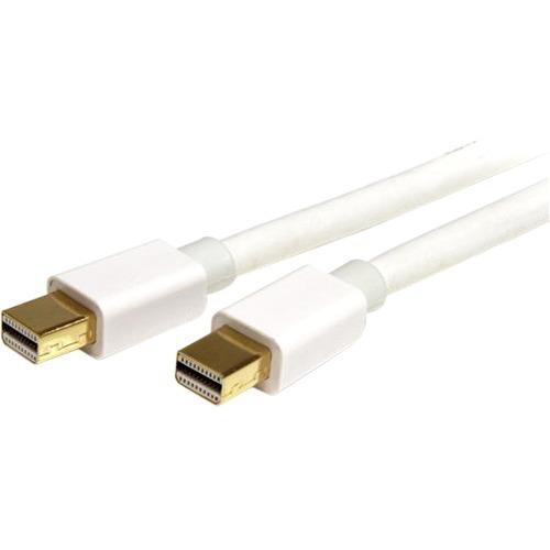 StarTech.com 2m (6 ft) White Mini DisplayPort 1.2 Cable M/M - Mini DisplayPort 4k - 1 x Mini DisplayPort Male Digital Audio/Video - 1 x Mini DisplayPort Male Digital Audio/Video - Gold-plated Connectors - White