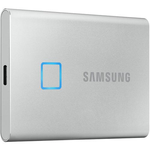 Samsung T7 MU-PC1T0S/WW 1 TB Portable Solid State Drive - External - PCI Express NVMe - Silver - Gaming Console Device Supported - USB 3.2 (Gen 2) Type C - 256-bit Encryption Standard - 3 Year Warranty