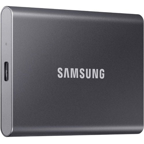Samsung T7 MU-PC1T0T/AM 1 TB Portable Solid State Drive - External - PCI Express NVMe - Titan Gray - Gaming Console, Smartphone, Tablet, Desktop PC Device Supported - USB 3.2 (Gen 2) Type C - 1050 MB/s Maximum Read Transfer Rate - 256-bit Encryption Stan