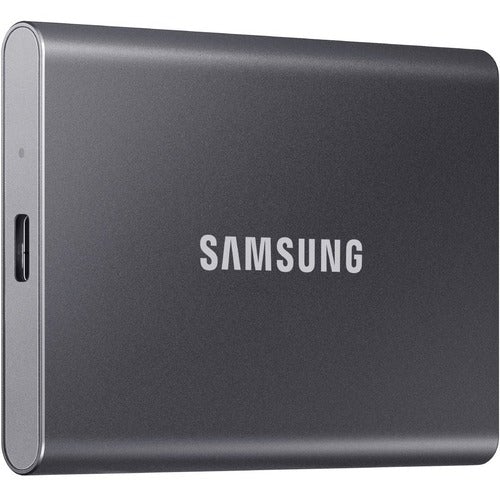 Samsung T7 MU-PC1T0T/AM 1 TB Portable Solid State Drive - External - PCI Express NVMe - Titan Gray - Gaming Console, Smartphone, Tablet, Desktop PC Device Supported - USB 3.2 (Gen 2) Type C - 1050 MB/s Maximum Read Transfer Rate - 256-bit Encryption Stan