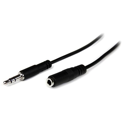 StarTech.com 2m Slim 3.5mm Stereo Extension Audio Cable - M/F - Extend the reach of your mobile audio device from your headphones/earphones or your stereo system - Headphone Extension Cable - Audio Extension Cable - Earphone Extension Cable - Slim 3.5mm