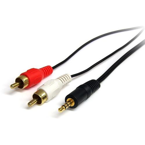 StarTech.com StarTech.com - Stereo Audio cable - RCA (M) - mini-phone stereo 3.5 mm (M) - 1.8 m - Connect your computer or audio player to an RCA audio device - 6ft Stereo Audio cable - 6ft RCA Cable - rca Y adapter -6ft 3.5 to rca cable