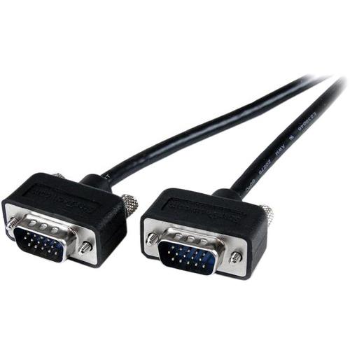 StarTech.com 15 ft Thin Coax High Res Monitor VGA Cable -Low Profile HD15 M/M - HD-15 Male - HD-15 Male - 15ft - Black