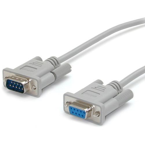 StarTech.com 15ft Straight Through DB9 Serial Cable - Mouse Extension Cable External - Gray - Extend the connection between your DB9 serial devices by up to 15ft - DB9 Extension Cable - Straight Through Serial Cable - Serial Extension Cable - DB9 Male to