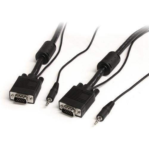 StarTech.com 35 ft Coax High Resolution Monitor VGA Cable with Audio HD15 M/M - Make VGA video and audio connections using a single, high quality cable - 35ft vga cable - 35ft vga video cable - 35ft vga monitor cable -35ft hd15 to hd15 cable