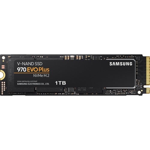 Samsung 970 EVO Plus 1 TB Solid State Drive - M.2 2280 Internal - PCI Express NVMe (PCI Express NVMe 3.0 x4) - 600 TB TBW - 3500 MB/s Maximum Read Transfer Rate - 256-bit Encryption Standard - 5 Year Warranty - Retail