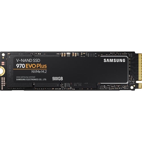 Samsung 970 EVO Plus MZ-V7S500B/AM 500 GB Solid State Drive - M.2 Internal - PCI Express NVMe (PCI Express NVMe 3.0 x4) - Notebook, Desktop PC, Motherboard Device Supported - 300 TB TBW - 3500 MB/s Maximum Read Transfer Rate - 256-bit Encryption Standard