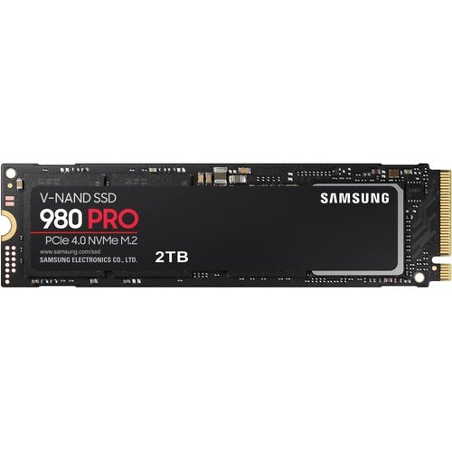 Samsung 980 PRO MZ-V8P2T0B/AM 2 TB Solid State Drive - M.2 2280 Internal - PCI Express NVMe (PCI Express NVMe 4.0 x4) - Notebook, Desktop PC Device Supported - 7000 MB/s Maximum Read Transfer Rate - 256-bit Encryption Standard - 5 Year Warranty