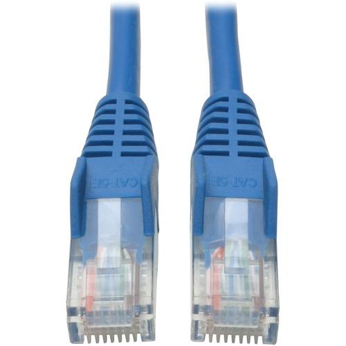Tripp Lite 1-ft. Cat5e 350MHz Snagless Molded Cable (RJ45 M/M) - Blue - 1 ft Category 5e Network Cable for Network Device - First End: 1 x RJ-45 Male Network - Second End: 1 x RJ-45 Male Network - Patch Cable - Blue