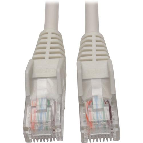 Tripp Lite Cat5e 350 MHz Snagless Molded UTP Patch Cable (RJ45 M/M), White, 15 ft. - 15 ft Category 5e Network Cable for Computer, Server, Printer, Photocopier, Router, Blu-ray Player, Switch - First End: 1 x RJ-45 Male Network - Second End: 1 x RJ-45 Ma