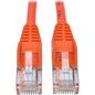 Tripp Lite Cat5e 350 MHz Snagless Molded UTP Patch Cable (RJ45 M/M), Orange, 25 ft - 25 ft Category 5e Network Cable for Network Device, Router, Switch, Printer, Server - First End: 1 x RJ-45 Male Network - Second End: 1 x RJ-45 Male Network - 1 Gbit/s -