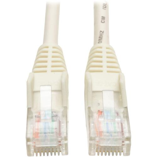 Tripp Lite 50-ft. Cat5e 350MHz Snagless Molded Cable (RJ45 M/M) - White - 50 ft Category 5e Network Cable for Network Device - First End: 1 x RJ-45 Male Network - Second End: 1 x RJ-45 Male Network - Patch Cable - White