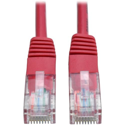 Tripp Lite N002-001-RD Cat5e UTP Patch Cable - 1 ft Category 5e Network Cable - First End: 1 x RJ-45 Male Network - Second End: 1 x RJ-45 Male Network - Patch Cable - Red