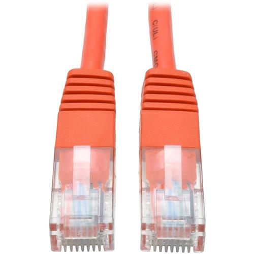 Tripp Lite Cat5e Patch Cable - 14ft - 1 x RJ-45 Male - 1 x RJ-45 Male - Orange