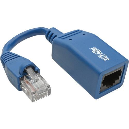 Tripp Lite Cisco Console Rollover Cable Adapter (M/F) - RJ45 to RJ45, Blue, 5 in - 5" RJ-45 Network Cable for Network Device, Switch, Router, Modem, Server - First End: 1 x RJ-45 Male Network - Second End: 1 x RJ-45 Female Network - Blue