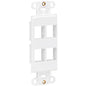Tripp Lite Center Plate Insert, Decora Style - Vertical, 4 Ports - 4 x Total Number of Socket(s) - White - Acrylonitrile Butadiene Styrene (ABS)