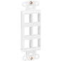 Tripp Lite Center Plate Insert, Decora Style - Vertical, 6 Ports - 6 x Total Number of Socket(s) - White - Acrylonitrile Butadiene Styrene (ABS)
