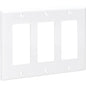Tripp Lite Triple-Gang Faceplate, Decora Style - Vertical, White - 3-gang - White - Acrylonitrile Butadiene Styrene (ABS)