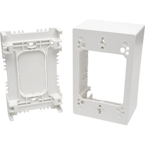 Tripp Lite Single-Gang Surface-Mount Junction Box, White - 1-gang - White - Acrylonitrile Butadiene Styrene (ABS), Thermoplastic - TAA Compliant