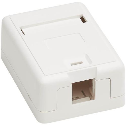 Tripp Lite Surface-Mount Box for Keystone Jack - 1 Port, White - 1 x Total Number of Socket(s) - White - Acrylonitrile Butadiene Styrene (ABS)