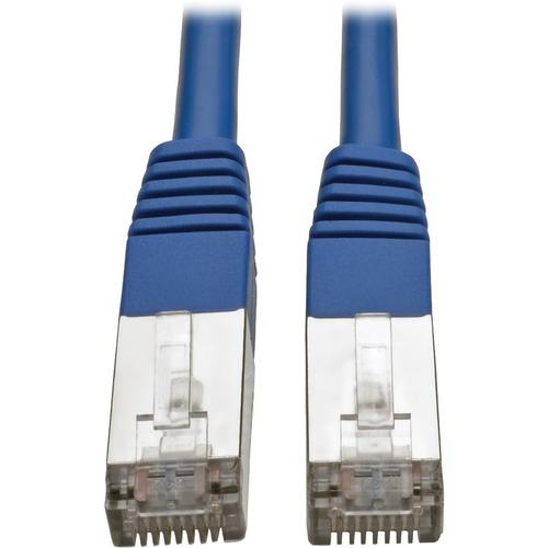 Tripp Lite Cat5e 350 MHz Molded Shielded STP Patch Cable (RJ45 M/M), Blue, 15 ft - 15 ft Category 5e Network Cable for Switch, Network Device, Hub, Router, Patch Panel, Server, Printer, Modem - First End: 1 x RJ-45 Male Network - Second End: 1 x RJ-45 Ma