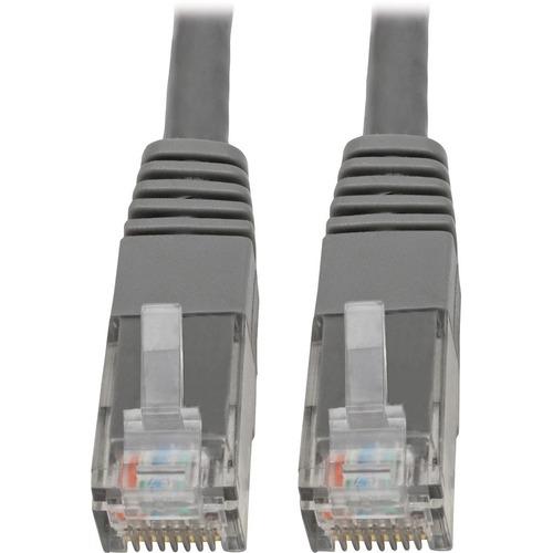 Tripp Lite Premium N200-003-GY RJ-45 Patch Network Cable - 3 ft RJ-45 Network Cable for Computer, Printer, Gaming Console, Blu-ray Player, Photocopier, Router, Modem - First End: 1 x RJ-45 Male Network - Second End: 1 x RJ-45 Male Network - 1 Gbit/s - Pa