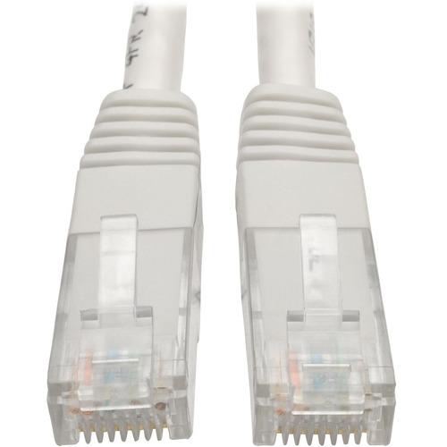 Tripp Lite Cat6 Gigabit Molded Patch Cable (RJ45 M/M), White, 5 ft - 5 ft Category 6 Network Cable for Network Device, Router, Modem, Blu-ray Player, Printer, Computer - First End: 1 x RJ-45 Male Network - Second End: 1 x RJ-45 Male Network - 1 Gbit/s -