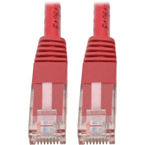 Tripp Lite Premium N200-006-RD RJ-45 Patch Network Cable - 6 ft RJ-45 Network Cable for Computer, Printer, Gaming Console, Blu-ray Player, Photocopier, Router, Modem - First End: 1 x RJ-45 Male Network - Second End: 1 x RJ-45 Male Network - 1 Gbit/s - Pa