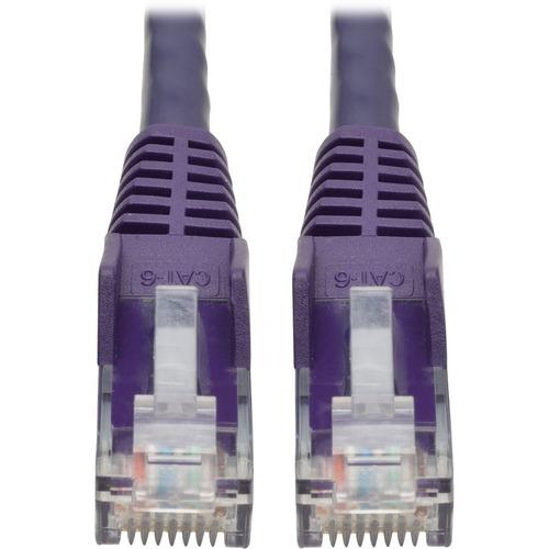 Tripp Lite Cat6 Gigabit Snagless Molded UTP Patch Cable (RJ45 M/M), Purple, 6 ft - 6 ft Category 6 Network Cable for Switch, Hub, Network Device, Router, Modem, Server, Network Adapter - First End: 1 x RJ-45 Male Network - Second End: 1 x RJ-45 Male Netw