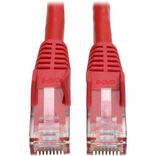 Tripp Lite 6-ft. Cat6 Gigabit Snagless Molded Patch Cable, Red - 6 ft Category 6 Network Cable for Network Device - First End: 1 x RJ-45 Male Network - Second End: 1 x RJ-45 Male Network - Patch Cable - Red