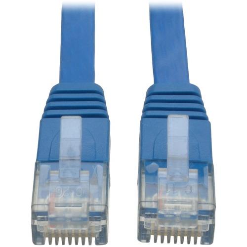 Tripp Lite N201-025-BL-FL Cat6 Patch Cable - Category 6 - 25ft - 1 x RJ-45 Male Network - 1 x RJ-45 Male Network - Blue