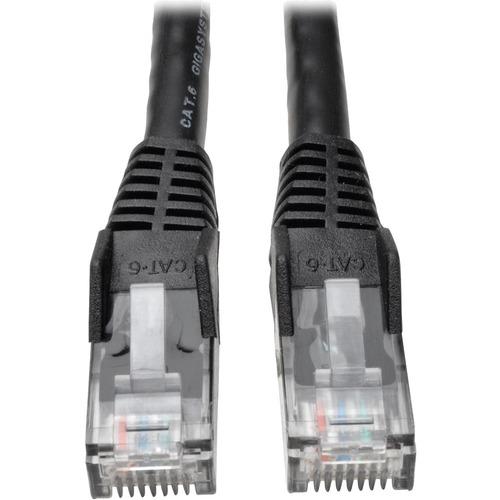 Tripp Lite N201-035-BK Cat.6 UTP Patch Network Cable - 35 ft Category 6 Network Cable for Network Adapter, Network Device, Router, Server, Modem, Hub, Switch - First End: 1 x RJ-45 Male Network - Second End: 1 x RJ-45 Male Network - 1 Gbit/s - Patch Cabl