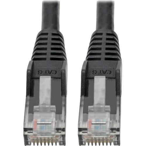 Tripp Lite N201-06N-BK Cat.6 UTP Patch Network Cable - 6" Category 6 Network Cable for Network Device, Network Adapter, Router, Server, Modem, Hub, Switch - First End: 1 x RJ-45 Male Network - Second End: 1 x RJ-45 Male Network - 1 Gbit/s - Patch Cable -