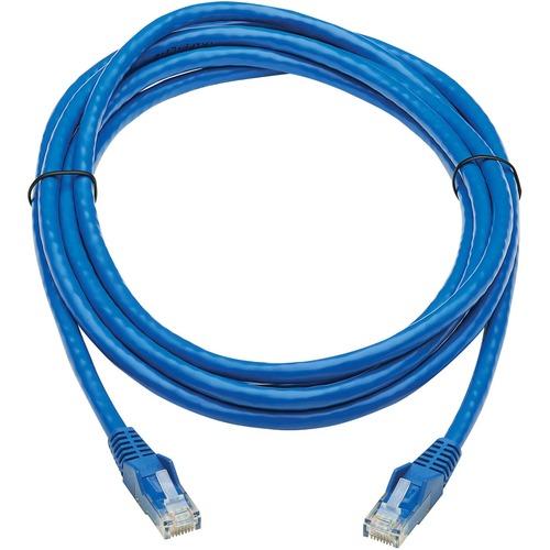 Tripp Lite Cat6 Snagless UTP Network Patch Cable (RJ45 M/M), Blue, 10 ft. - 10 ft Category 6 Network Cable for Printer, Router, Server, Modem, Hub, Switch, PoE-enabled Device, Surveillance Camera, VoIP Device, Patch Panel, Workstation, ... - First End: 1