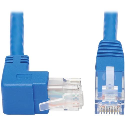 Tripp Lite N204-015-BL-UP Up-Angle Cat6 Ethernet Cable - 15 ft., M/M, Blue - 15 ft Category 6 Network Cable for Network Device, Patch Panel, Switch, Printer, Computer, Photocopier, Router, Modem, Server, VoIP Device, Rack Cabinet, ... - First End: 1 x RJ