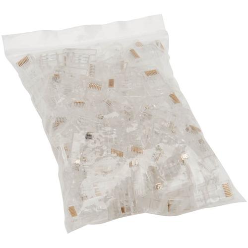 Tripp Lite Cat6 RJ45 Pass-Through UTP Modular Plug, 100 Pack - 100 Pack - 1 x RJ-45 Male - Clear