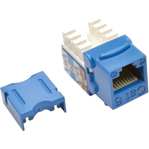 Tripp Lite Cat. 6/Cat. 5e 110 Punch Down Keystone Jack - 1 x RJ-45 Female - Blue