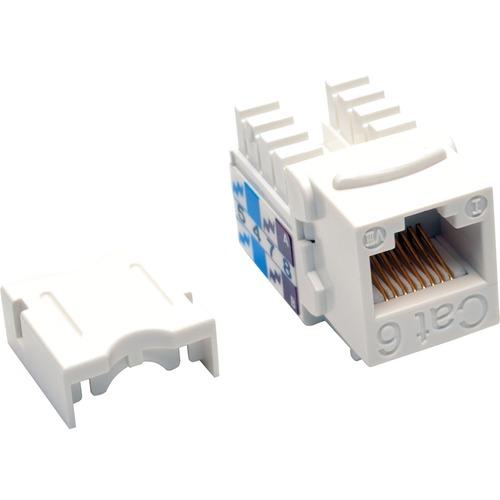 Tripp Lite Cat. 6/Cat. 5e 110 Punch Down Keystone Jack - 1 x RJ-45 Female - White