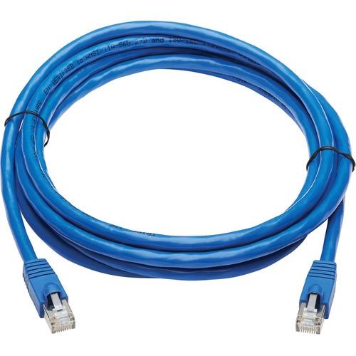 Tripp Lite Cat6a 10G-Certified Snagless F/UTP Network Patch Cable (RJ45 M/M), Blue, 10 ft. - 10 ft Category 6a Network Cable for Router, Server, Modem, Hub, Switch, PoE-enabled Device, Surveillance Camera, VoIP Device, Patch Panel, Workstation, Network S