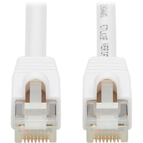 Tripp Lite N262AB-010-WH Cat.6A S/FTP Network Cable - 10 ft Category 6a Network Cable for Network Device, Patch Panel, Switch, Server, Modem, Router, Network Adapter, Hub, VoIP Device, Access Control Device, POS Device, ... - First End: 1 x RJ-45 Male Ne